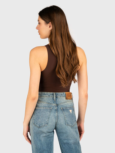 Brown top with logo - 3