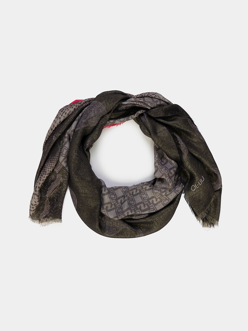 Black scarf with lurex threads - 3