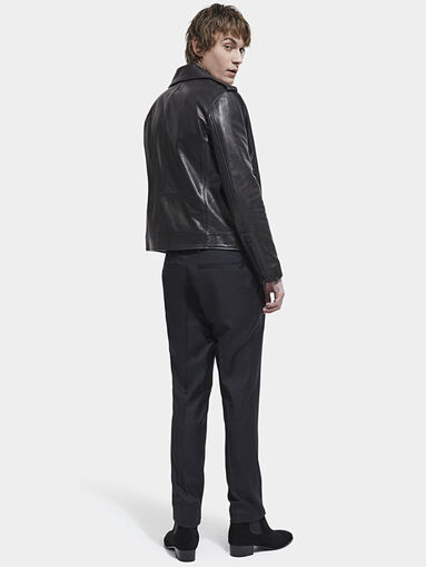 Black leather jacket - 2