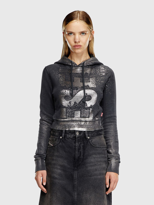 F-SLIMMY-HOOD-P6 cropped sweatshirt - 1