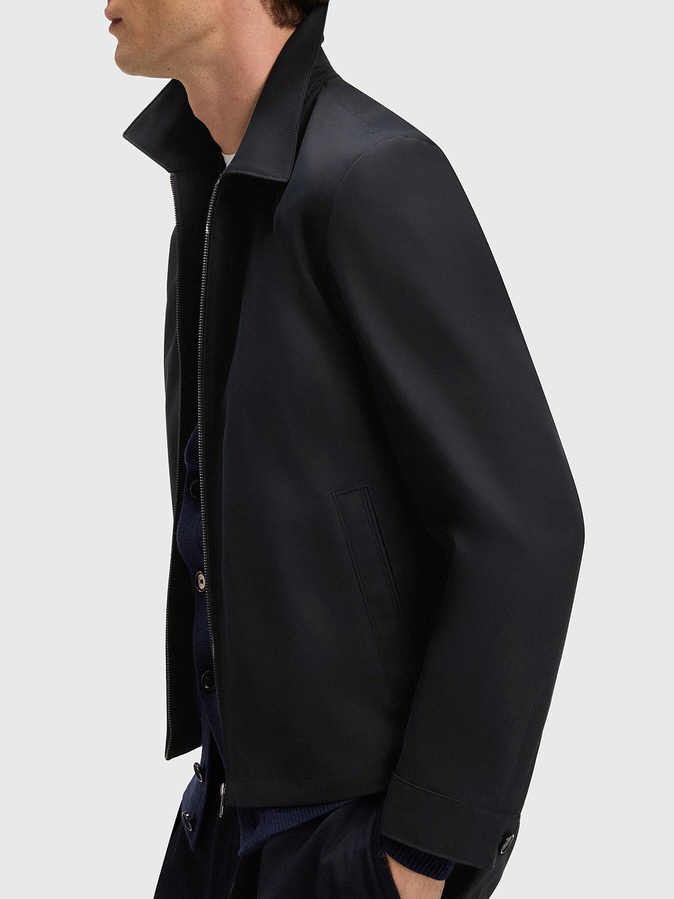 BECKHAM x BOSS cotton blend jacket with zip brand BOSS