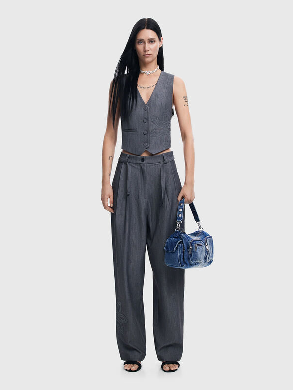 Grey vest with embroidery - 2