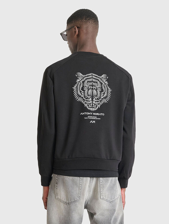 Cotton sweatshirt with accent back - 2