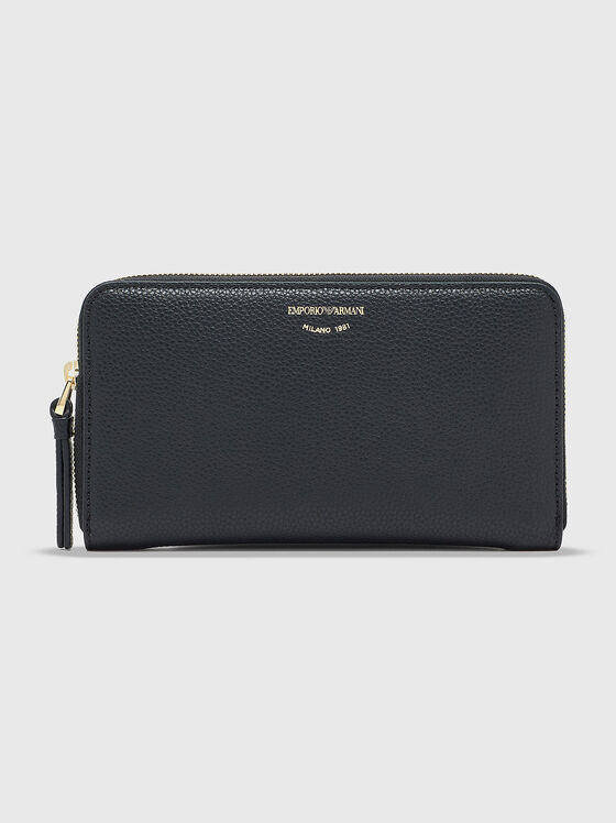 Черно портмоне с лого - 1