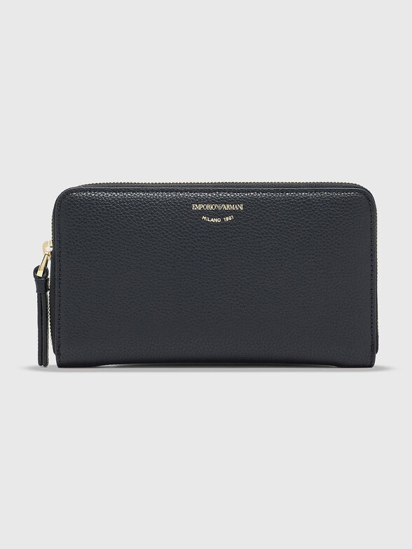 Black wallet with logo - 1