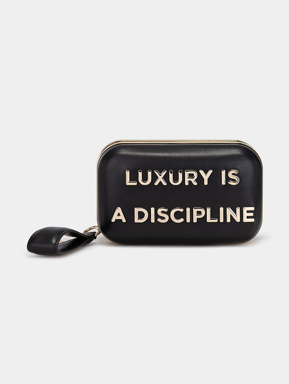 Leather clutch with inscription - 1