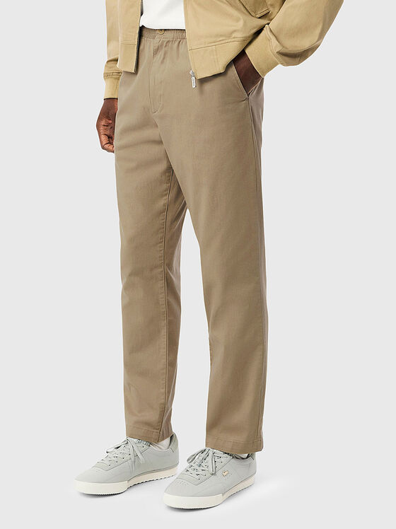 Straight trousers with elastic waist - 1