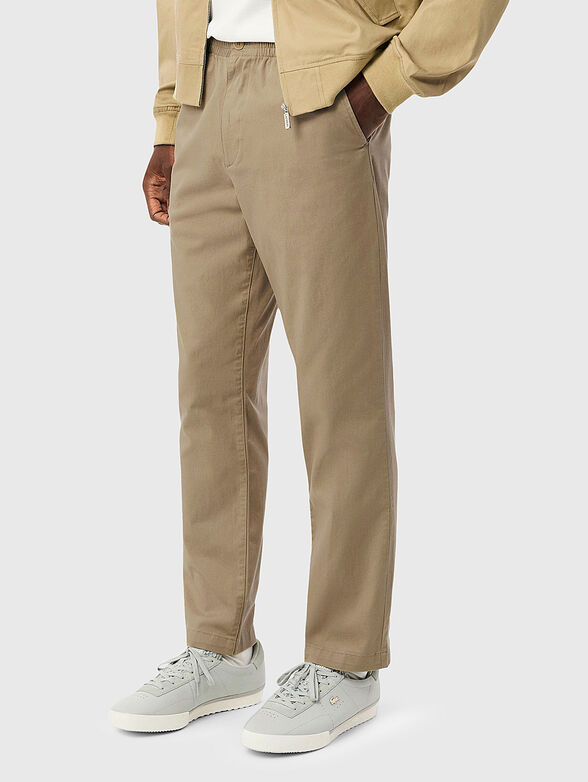 Straight trousers with elastic waist - 1