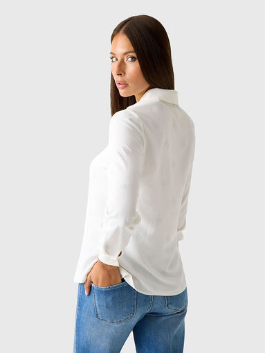 Long sleeved shirt with 4G logo rhinestones - 3