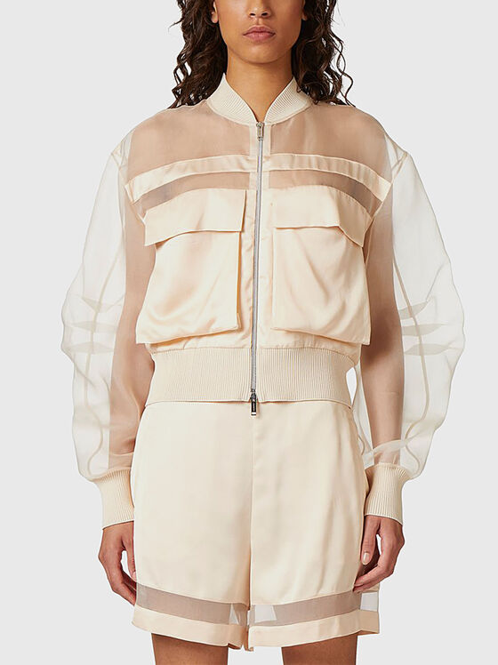 Яке с прозрачни акцентни детайли - 1