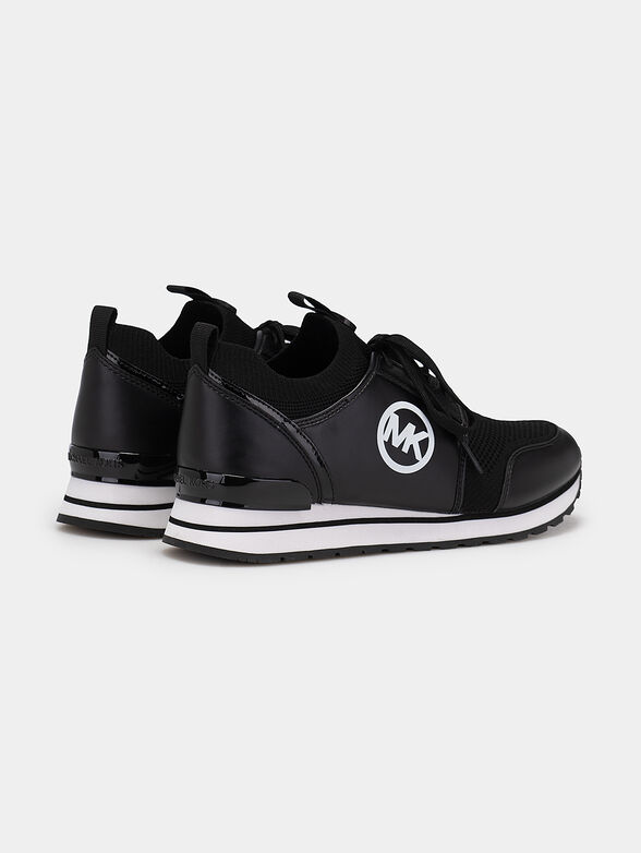 Black sneakers with white logo detail - 3