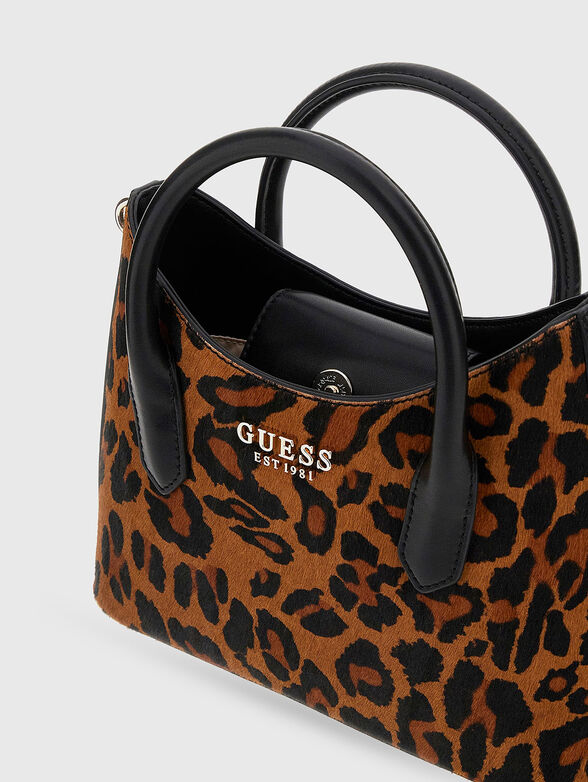 DOMITILLA leather bag with accent print - 4