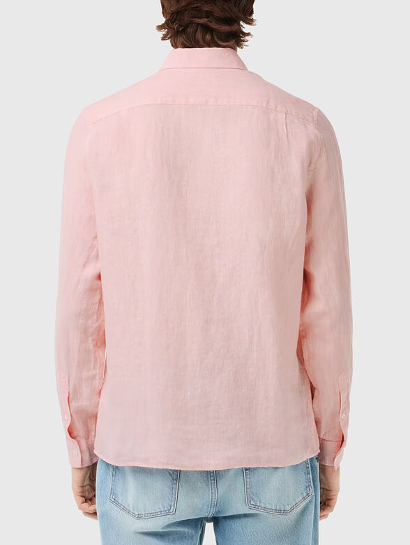 Navy blue linen shirt​ - 2