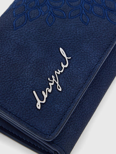 Blue wallet with embroidery - 5