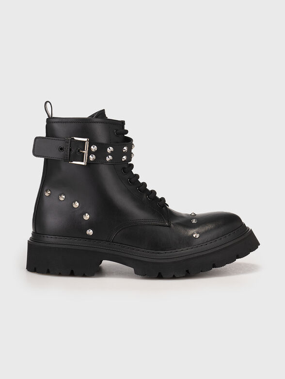 Leather boots with  studs  - 0