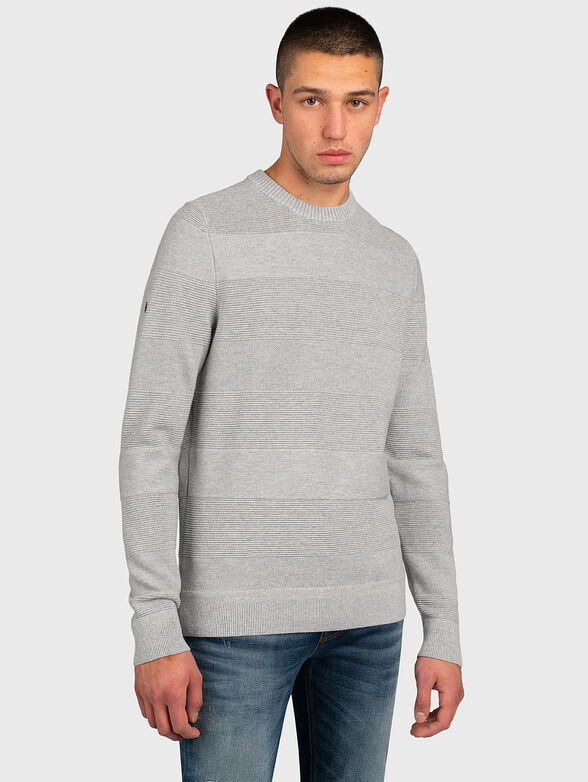 Gray cotton sweater - 1