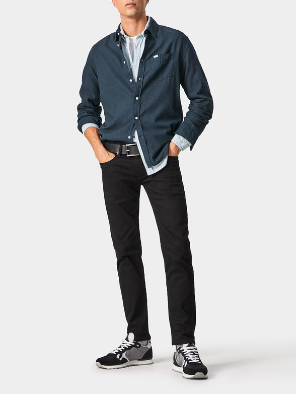 PARKERS blue linen shirt  - 2