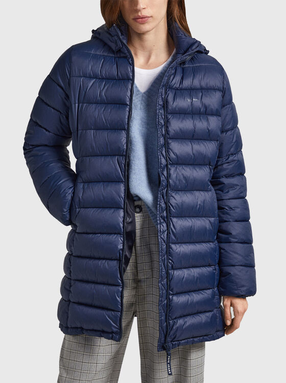 Тъмосиньо яке MADDIE с мини лого детайл - 1