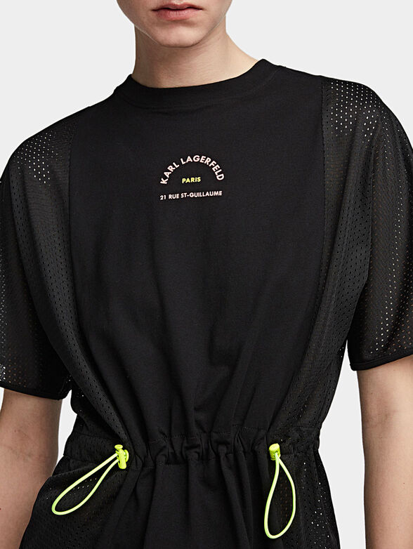 Black blouse with accentuating ties - 2