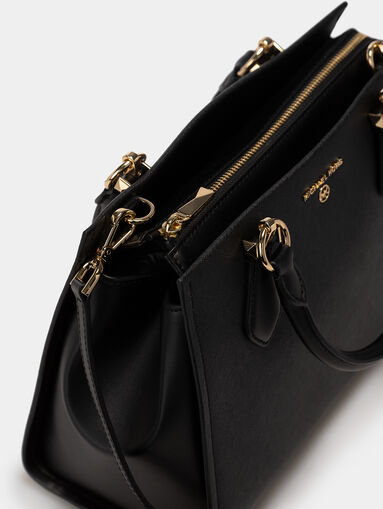 Saffiano leather satchel bag - 5