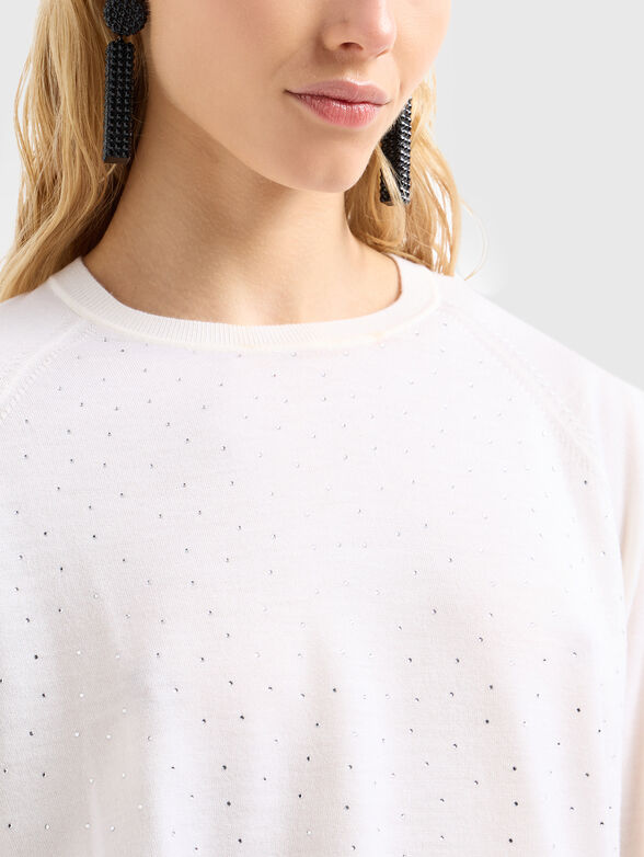 Sweater with appliqu&eacute;d crystals - 4