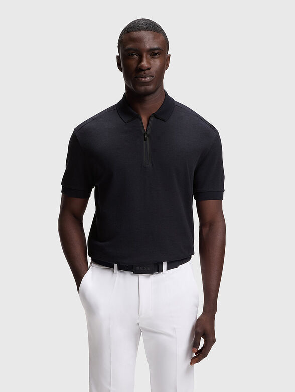 Polo shirt with  zipper and contrast trim - 1