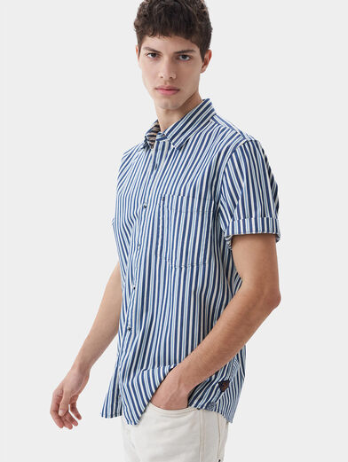 Striped shirt with short sleeves - 1