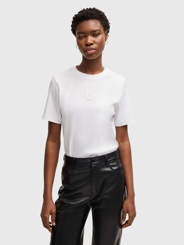 Cotton T-shirt with monogram logo - 1