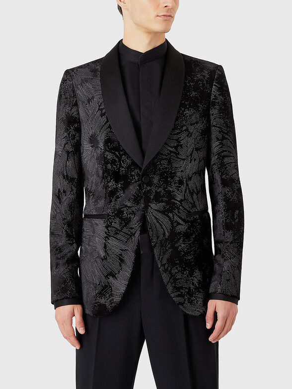 Floral velvet jacket - 1