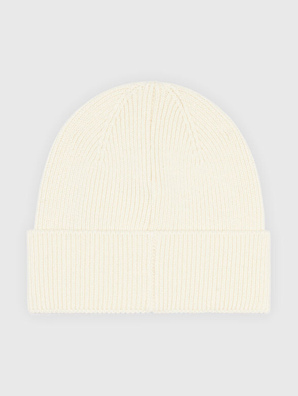 Black wool blend hat with logo - 2