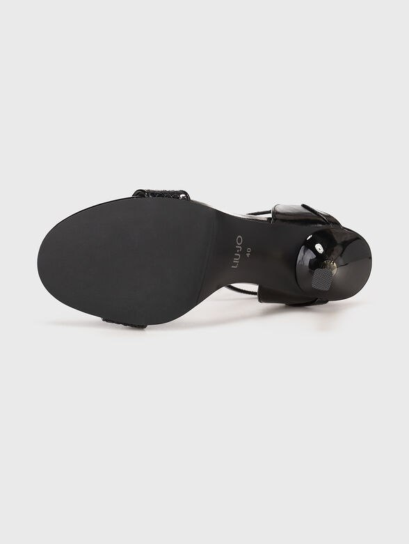 MIRIAM heel sandals with appliquéd sequins - 5