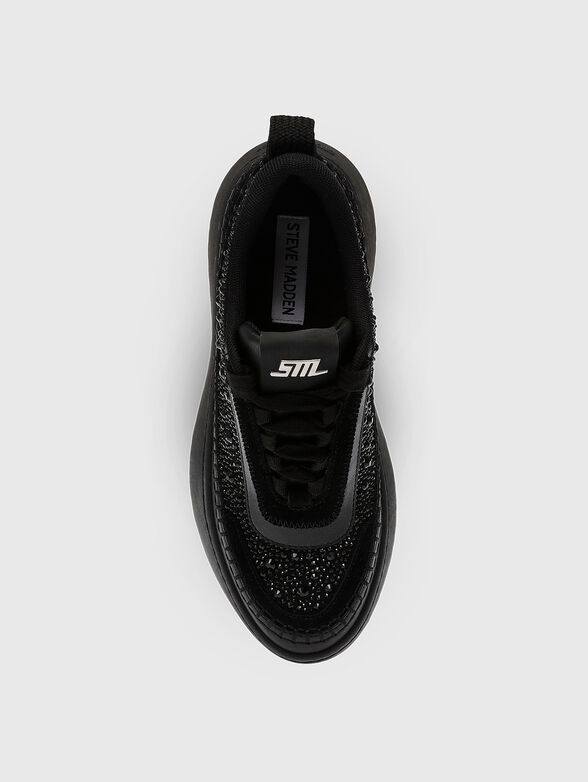 DOUBLETAK-R black shoes with rhinestones - 6