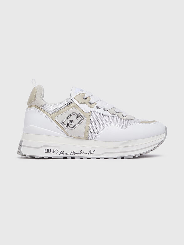 White sneakers with mesh details - 1