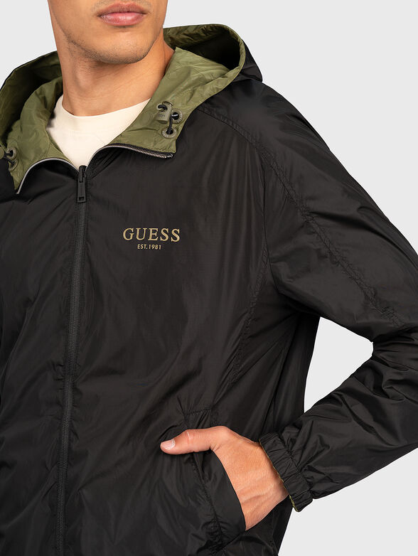 Reversible jacket with logo print - 5