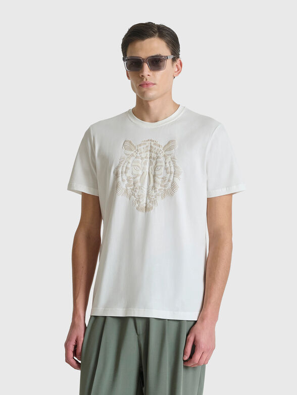 Cotton T-shirt with a print  - 1