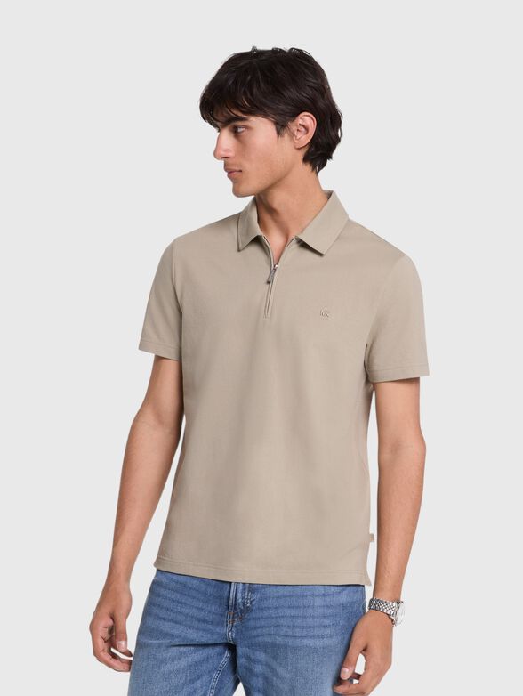 Cotton-blend polo-shirt - 1
