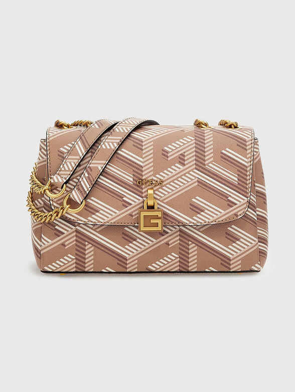 MONTREAL brown bag with contrasting print - 1