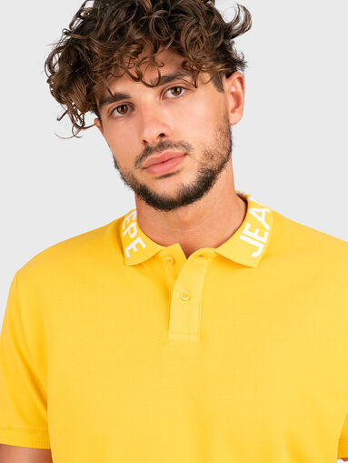JACOB cotton polo-shirt with accent colar - 5