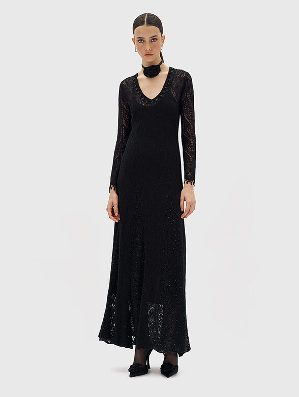 Black dress with long sleeves - 4