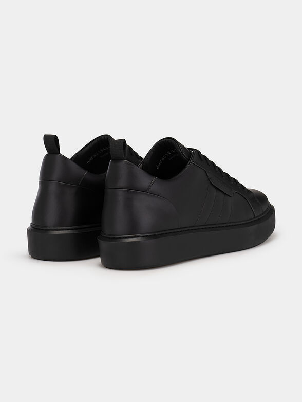 REEF leather sneakers in black - 3