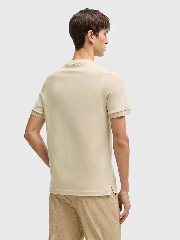 Cotton T-shirt with oval neckline - 3