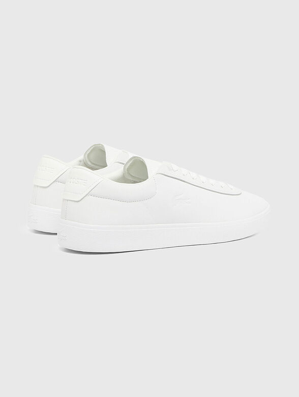 Leather sports shoes with mini logo - 3