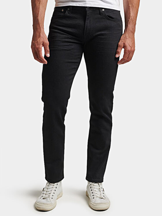 Слим дънки VINTAGE в черен цвят - 1