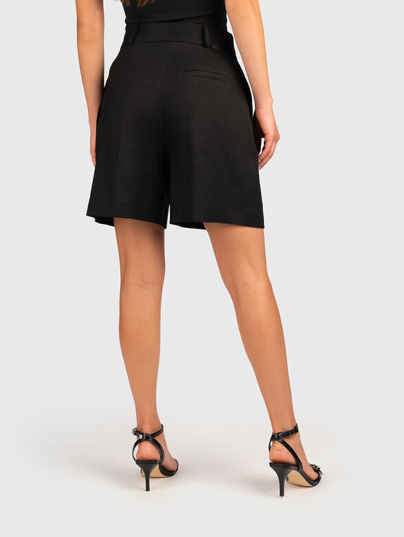 High waisted linen shorts - 2