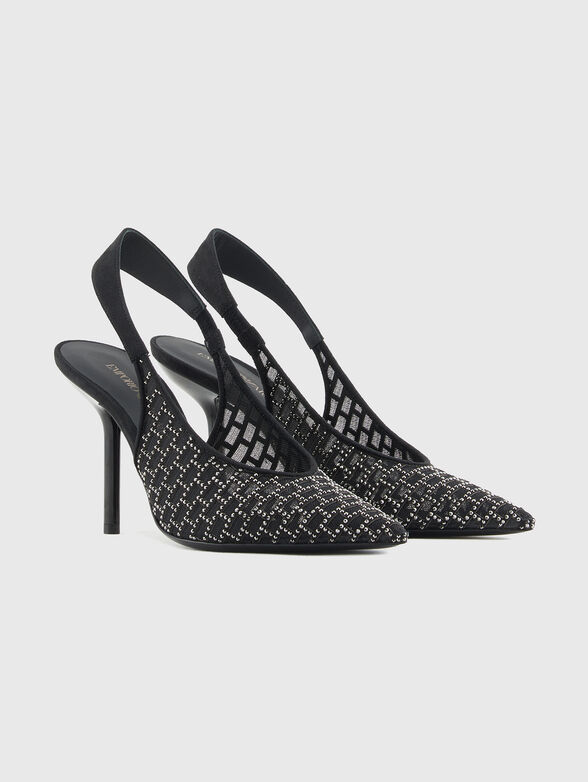 Heeled shoes with rhinestones - 2