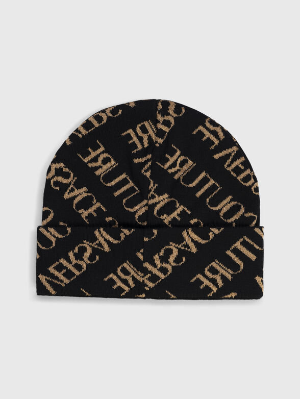 Wool blend hat with logo print - 1
