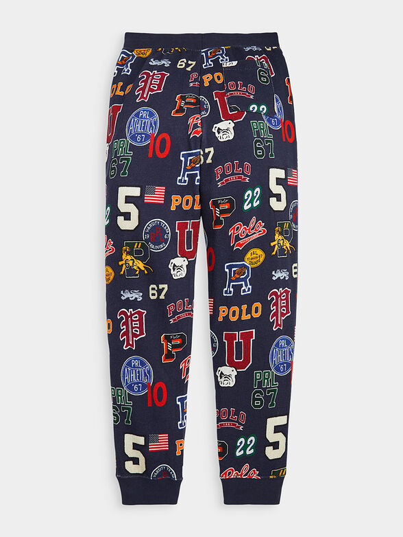 ATHLETIC sports pants with multicolour print - 2