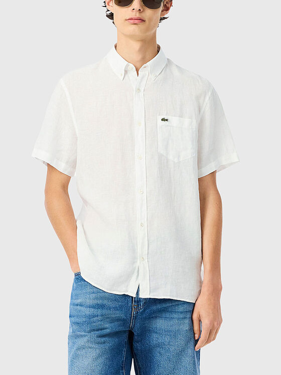 Short sleeved linen shirt - 1