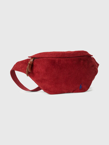 Red waist bag with logo embroidery - 3