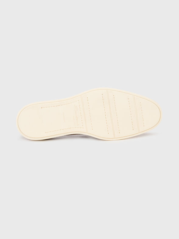 Suede beige loafers - 4